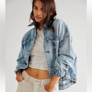 We The Free opal Swing Denim Jacket size Medium